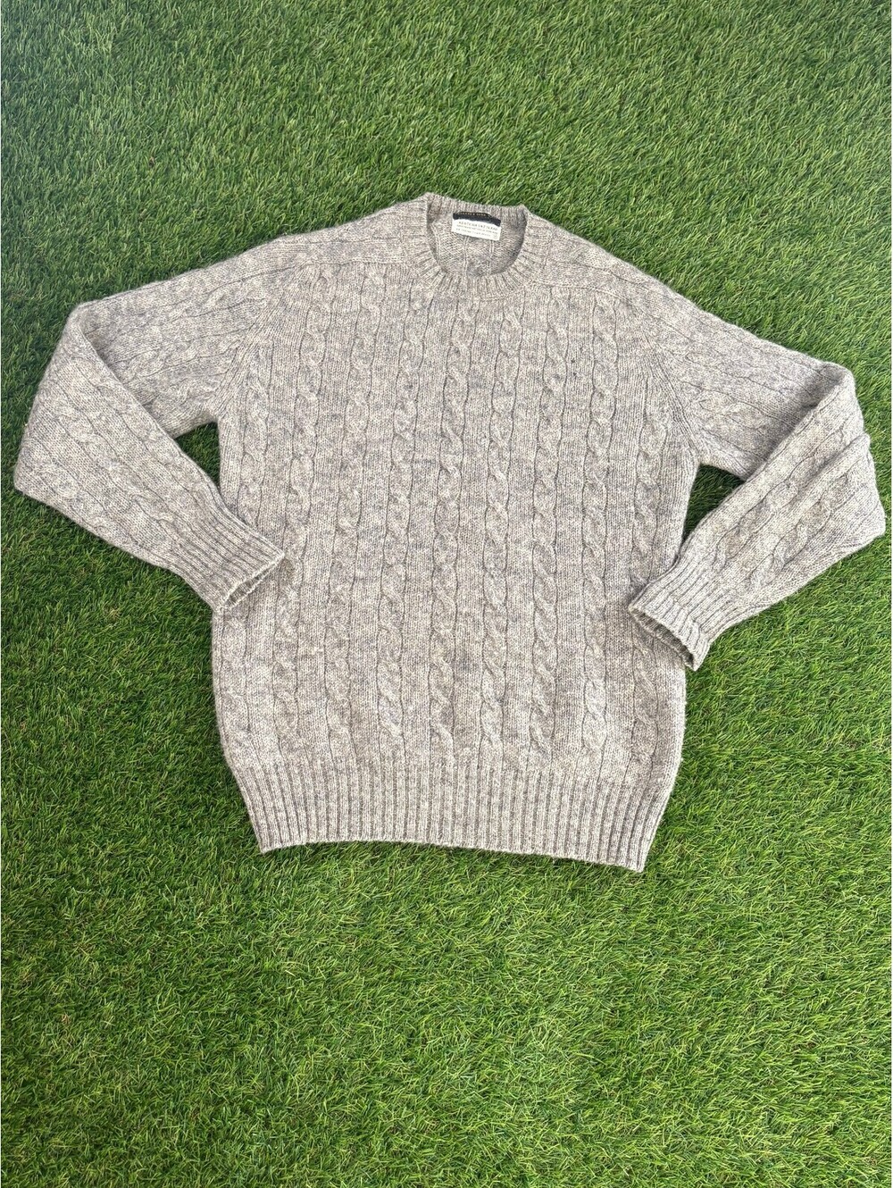 Vintage Burton Ltd Scottish Shetland Gray Wool Sweater, Unisex Adults Medium